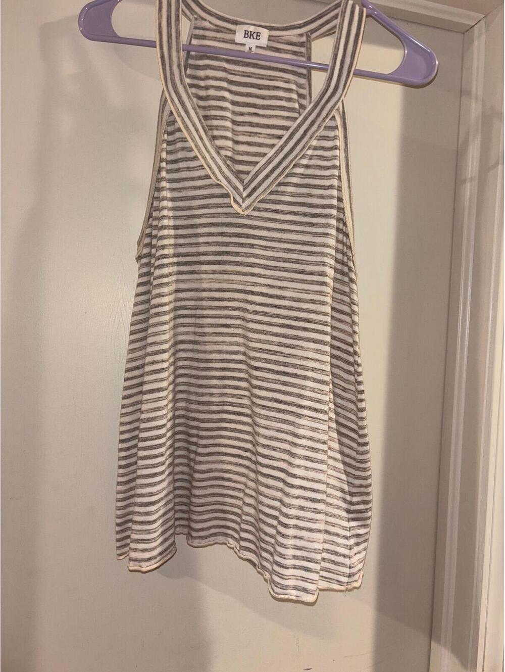 BKE Striped Racerback Tank Top Medium